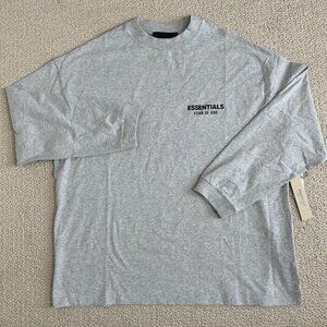 Fear of God Essentials Heavy Long Sleeve T-Shirt XS Crew Neck Light Heath